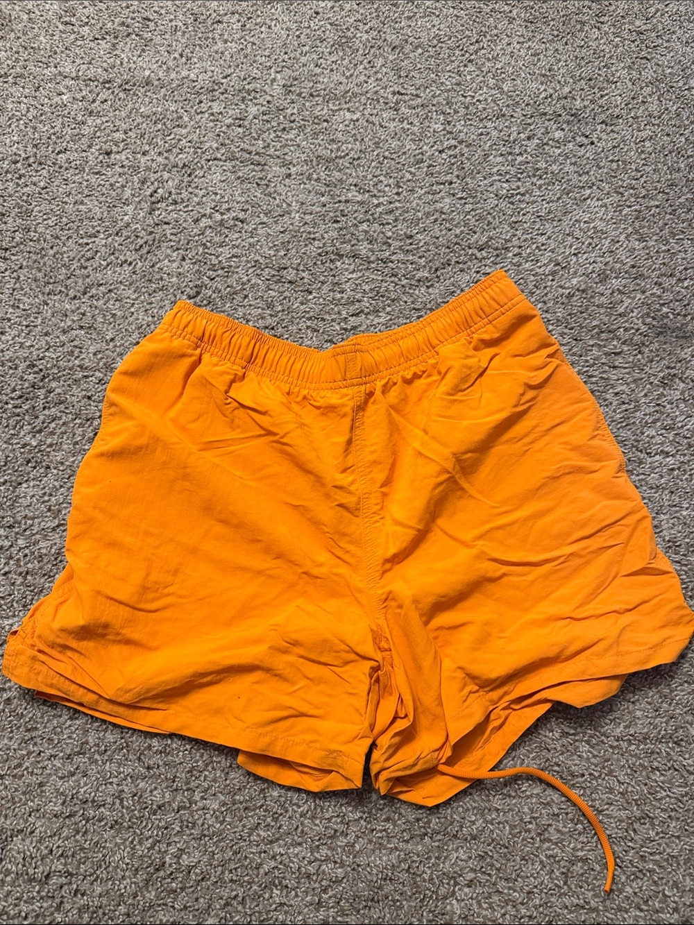 Aritzia Orange Drawstring Casual Shorts Size medium